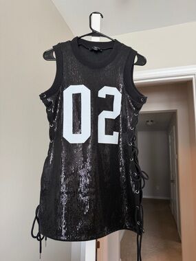 True Religion Black Sequin '02' Tank Dress